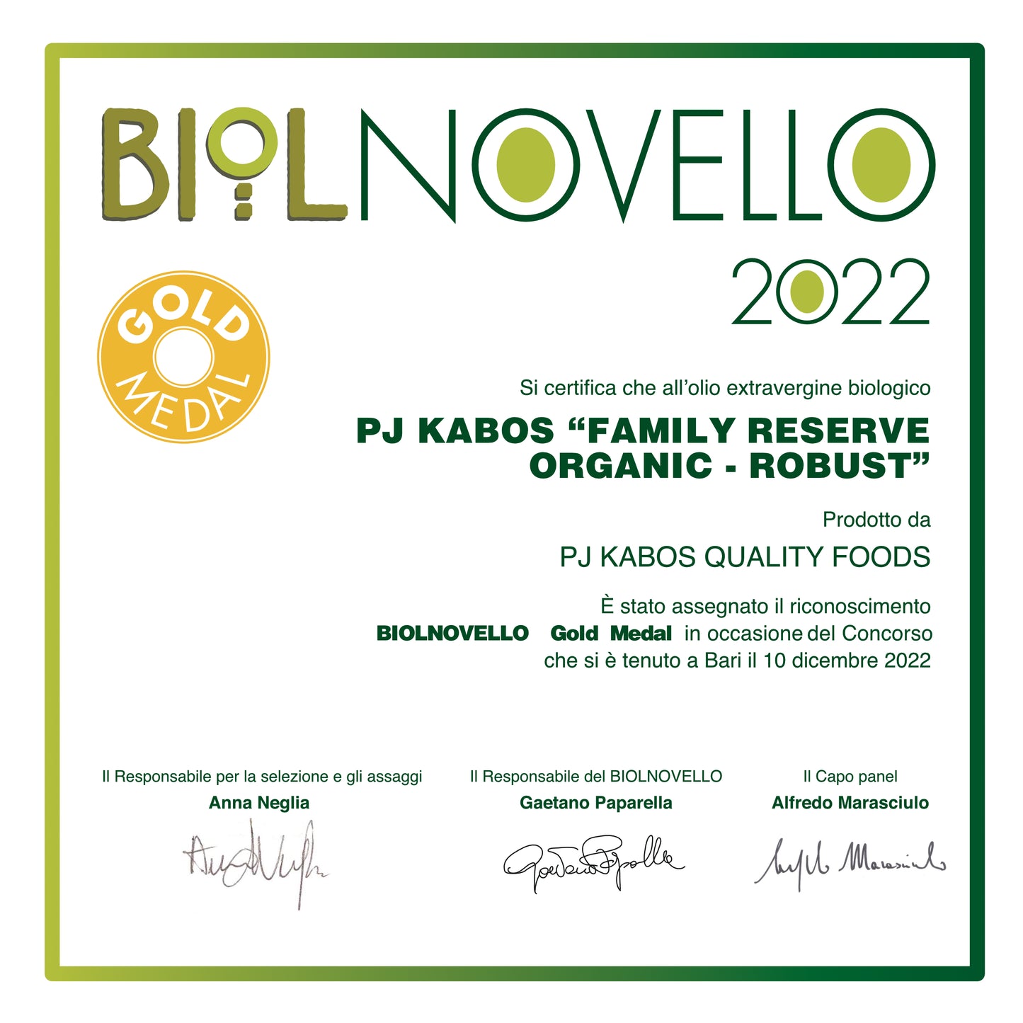 'Family Reserve Organic - Robust' Extra Virgin Olive Oil 16.9floz Bottle