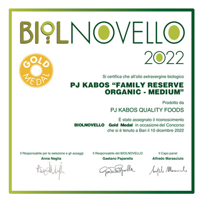'Family Reserve Organic - Medium' Extra Virgin Olive Oil 16.9floz Bottle